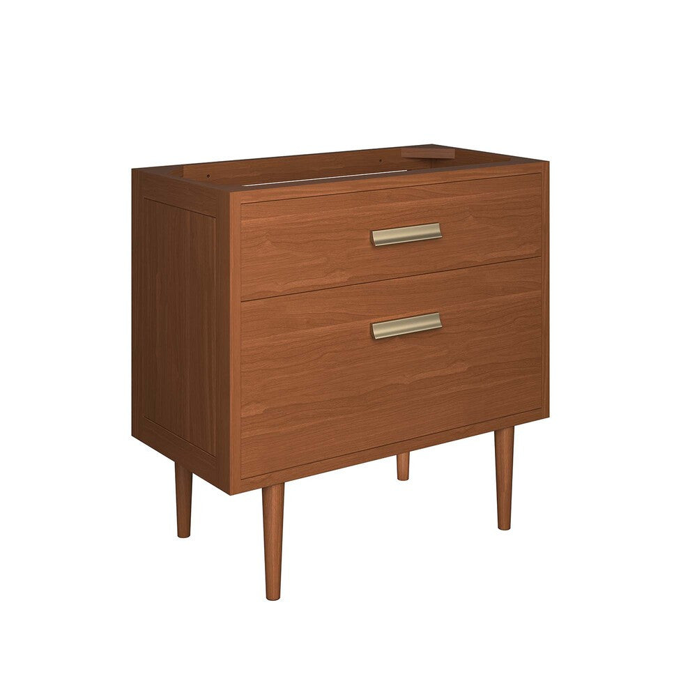 EEI-5083-NAT Cassia 36" Teak Wood Bathroom Vanity Cabinet (Sink Basin Not Included) by Modway