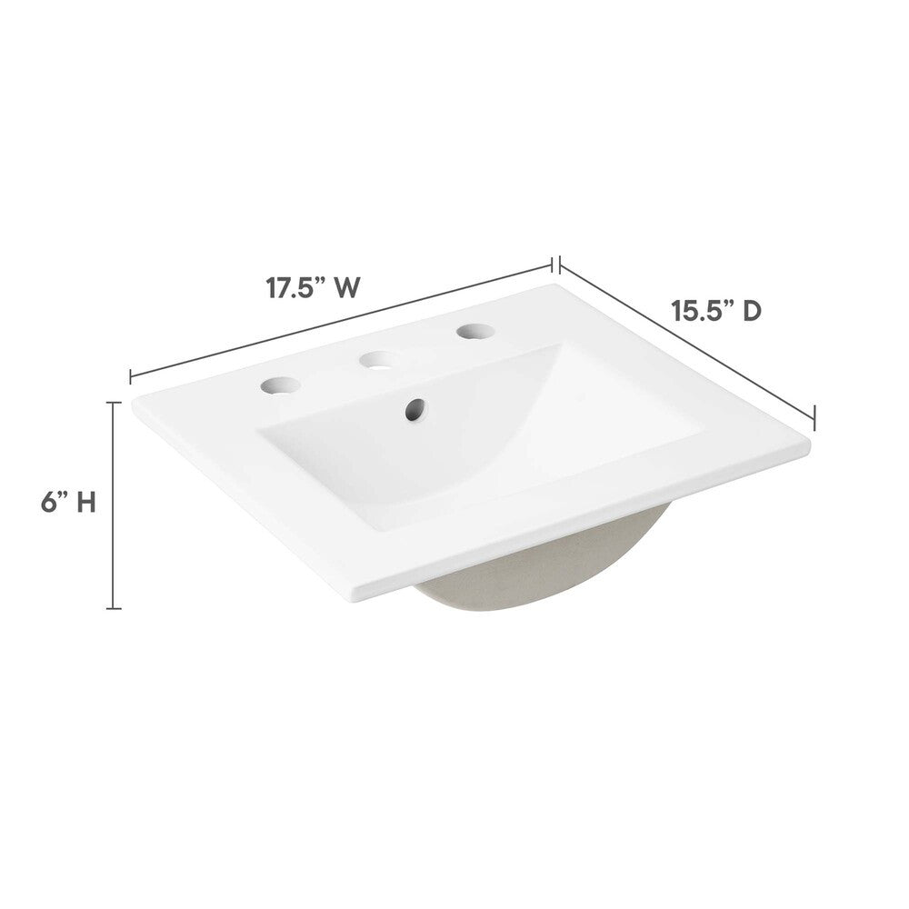 EEI-4836-WHI Cayman 18" Bathroom Sink by Modway