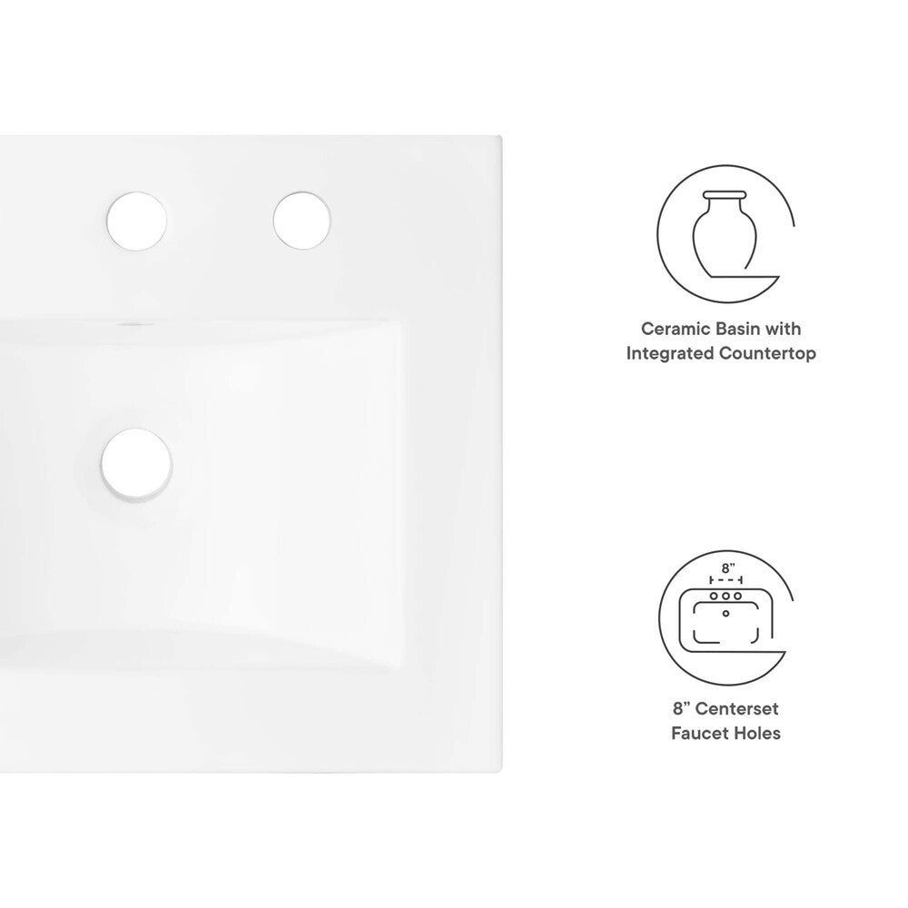 EEI-4836-WHI Cayman 18" Bathroom Sink by Modway
