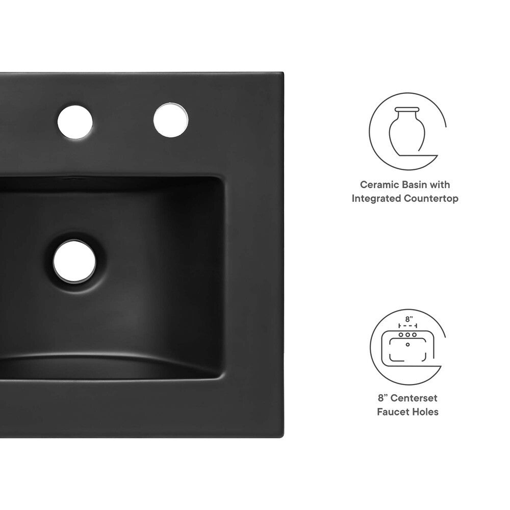 EEI-5068-BLK Cayman 18" Bathroom Sink by Modway