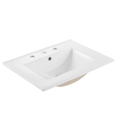 Modway EEI-3766-WHI Cayman 24" Bathroom Sink White
