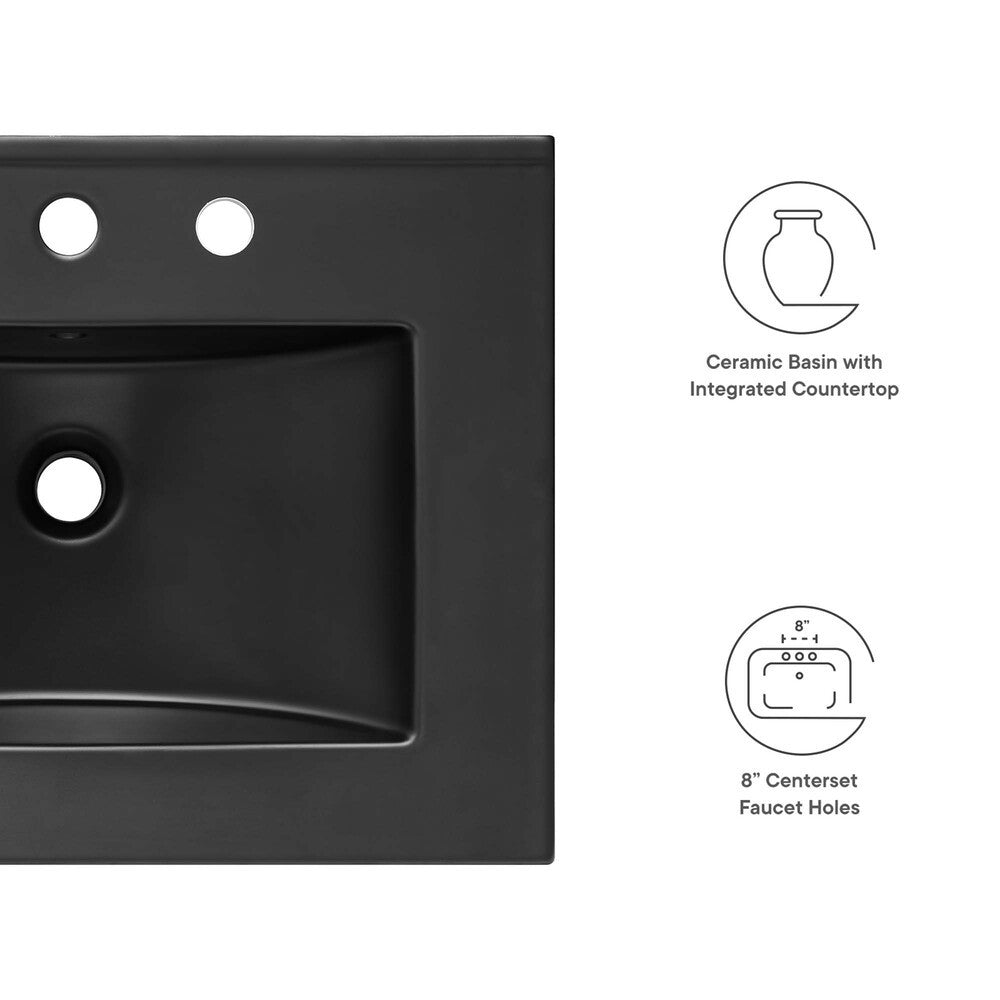EEI-5069-BLK Cayman 24" Bathroom Sink by Modway