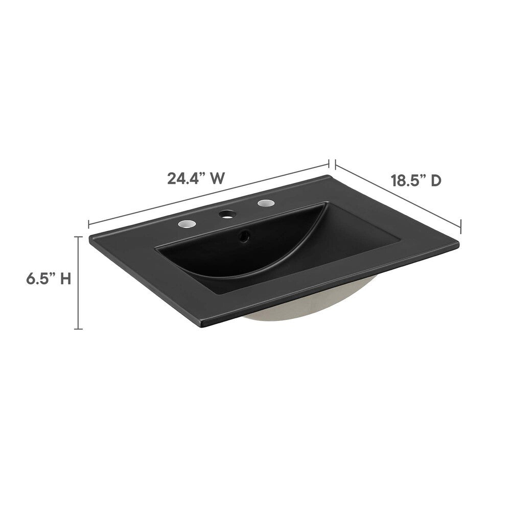 EEI-5069-BLK Cayman 24" Bathroom Sink by Modway
