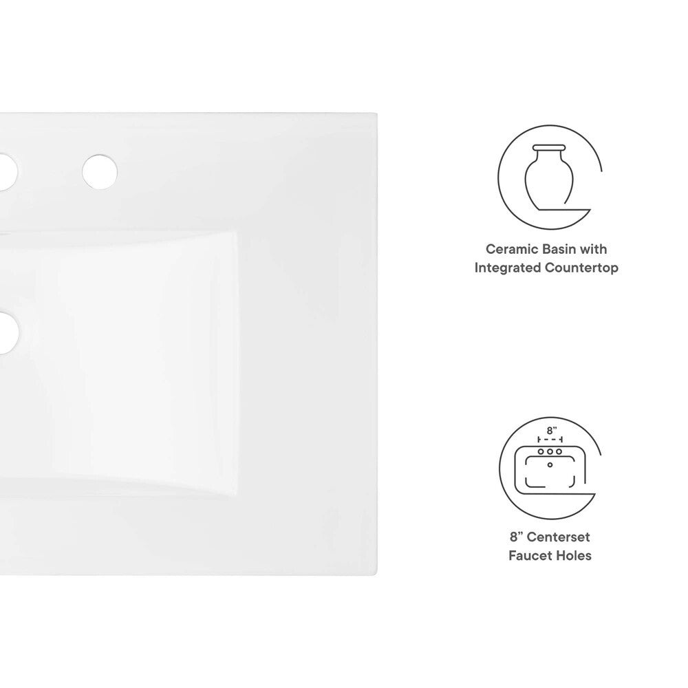 EEI-4837-WHI Cayman 30" Bathroom Sink by Modway