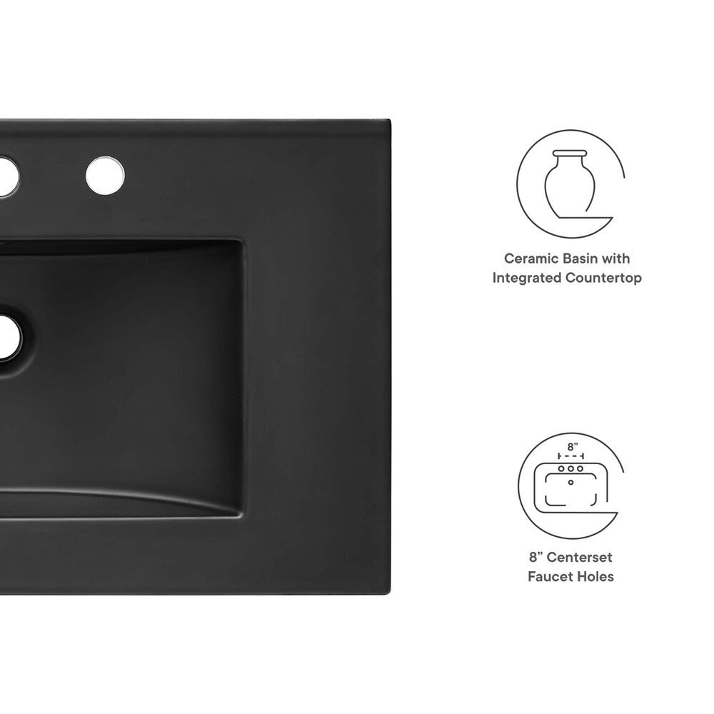 EEI-5070-BLK Cayman 30" Bathroom Sink by Modway