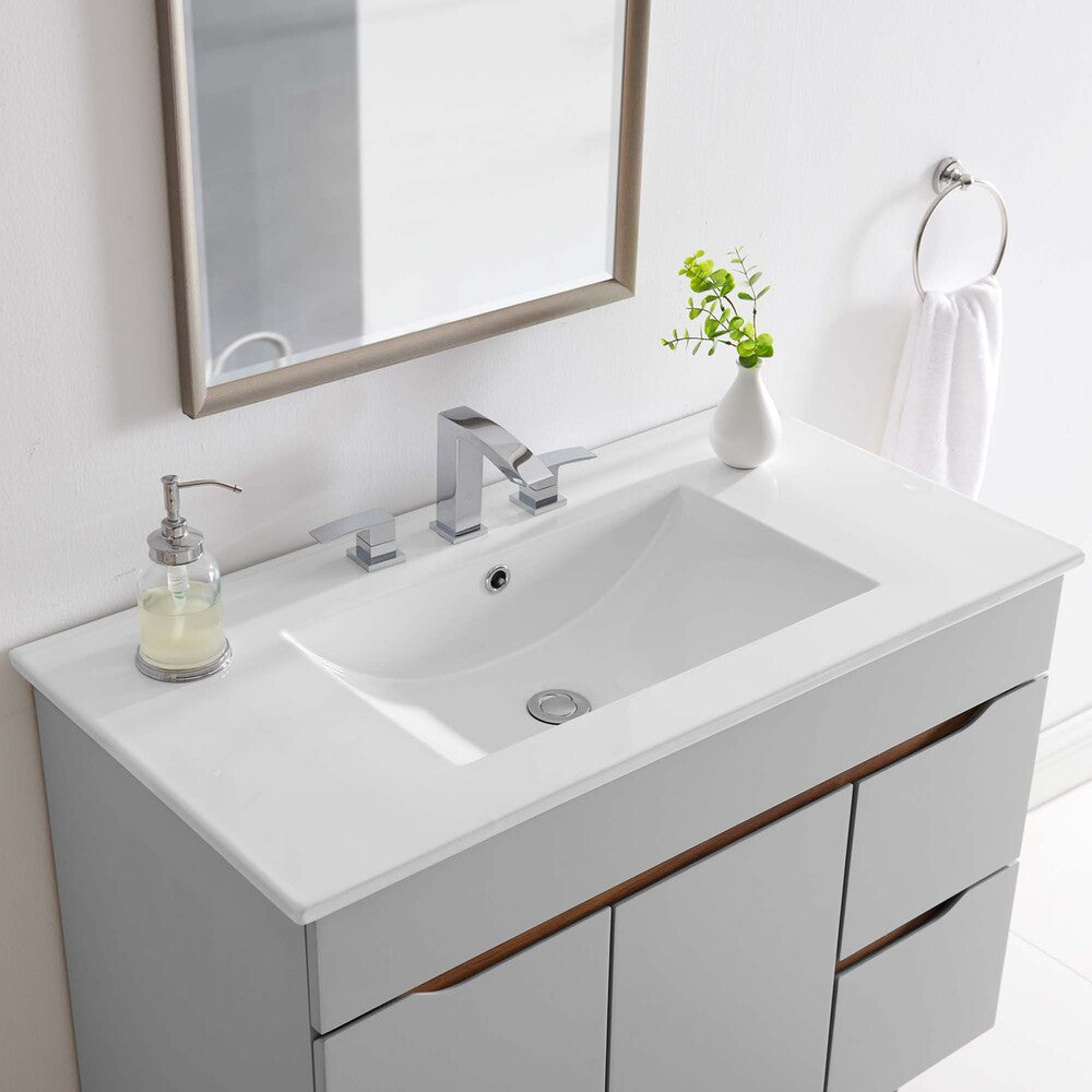 EEI-4203-WHI Cayman 36" Bathroom Sink by Modway