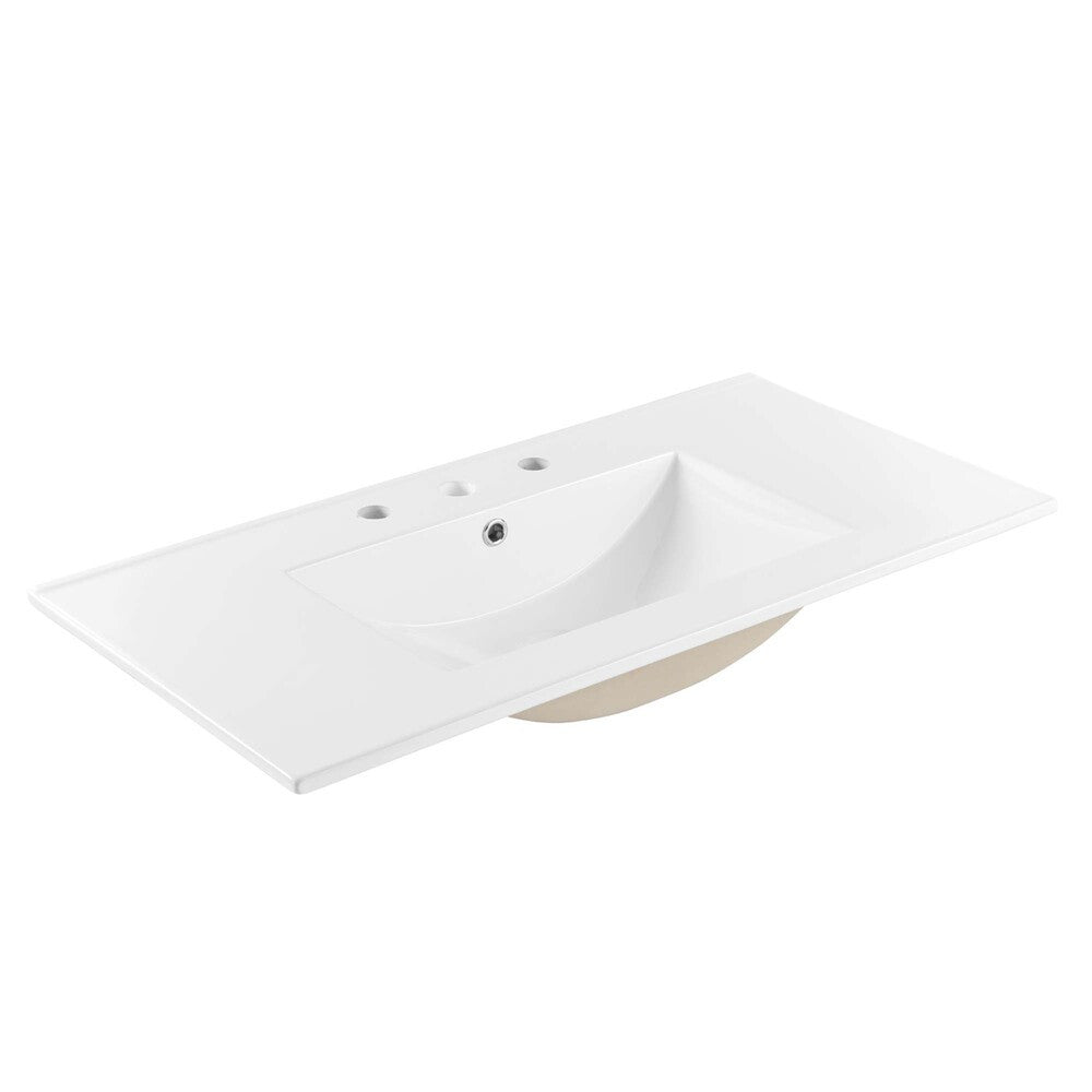 EEI-4203-WHI Cayman 36" Bathroom Sink by Modway