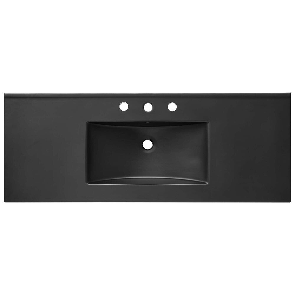 EEI-5072-BLK Cayman 48" Single Basin Bathroom Sink by Modway