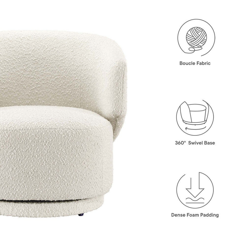 EEI-6357 Celestia Boucle Fabric Swivel Chair by Modway