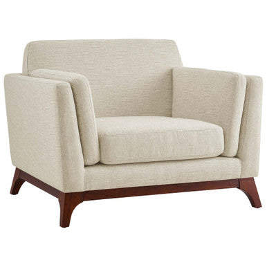Modway EEI-3063-BEI Chance Upholstered Fabric Armchair Beige