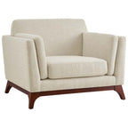 Modway EEI-3063-BEI Chance Upholstered Fabric Armchair Beige
