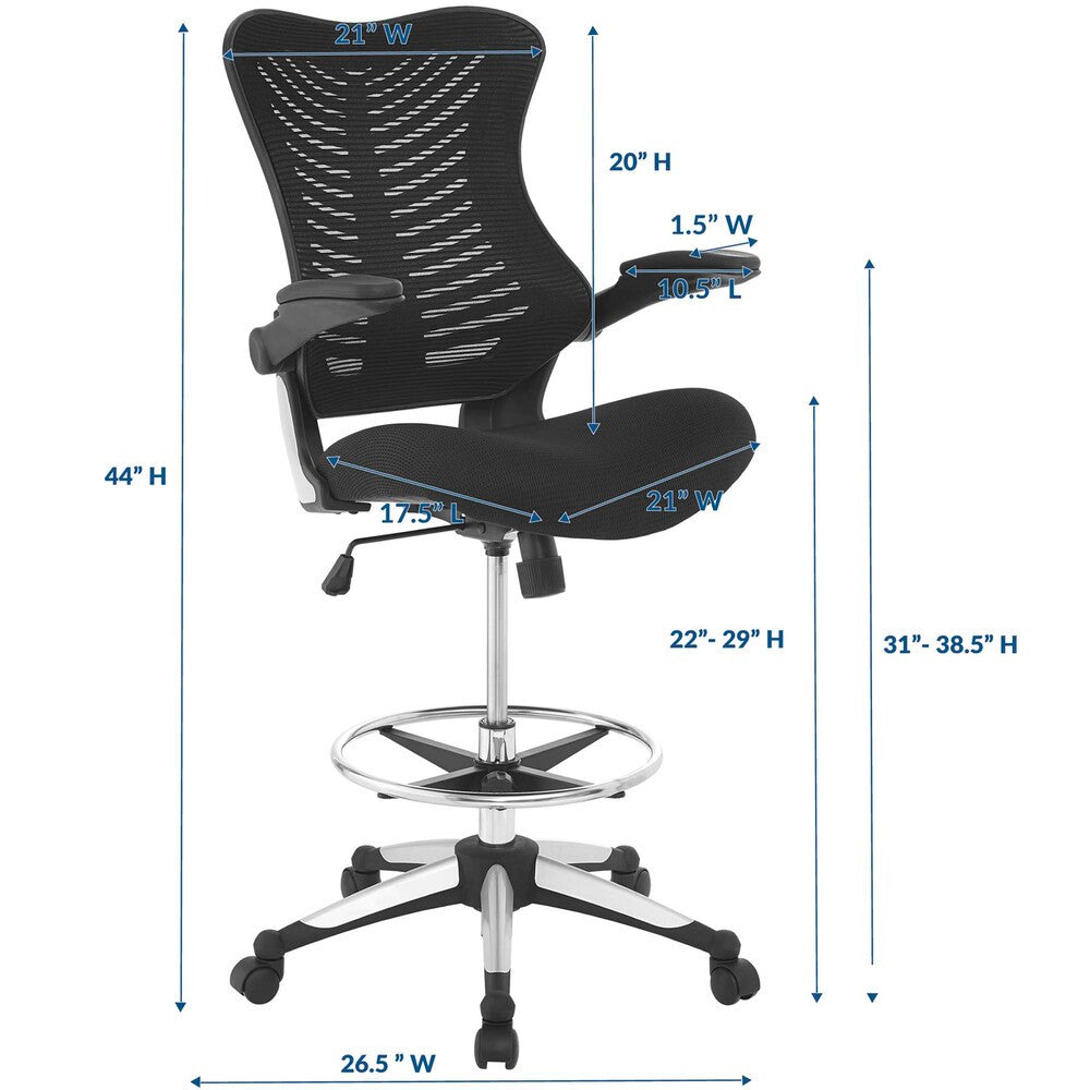 EEI-2286-BLK Charge Drafting Chair by Modway
