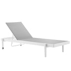 EEI-4205-WHI-GRY Charleston Outdoor Patio Aluminum Chaise Lounge Chair Set of 4 by Modway
