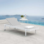 EEI-3610-WHI-GRY Charleston Outdoor Patio Chaise Lounge Chair by Modway