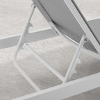 EEI-3610-WHI-GRY Charleston Outdoor Patio Chaise Lounge Chair by Modway