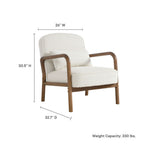 Modway Charlie Boucle Upholstered Armchair by Modway-EEI-6909-IVO
