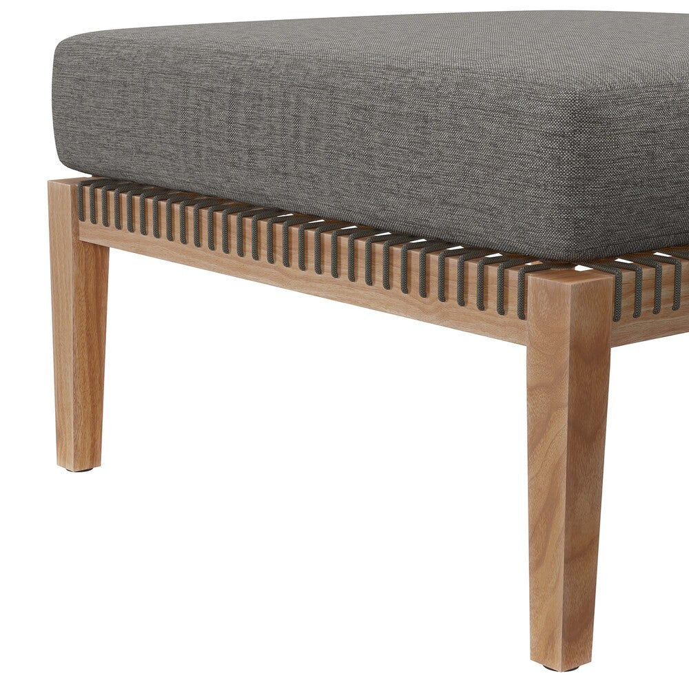 EEI-6121 Clearwater 4-Piece Outdoor Patio Teak Wood Sectional Sofa by Modway