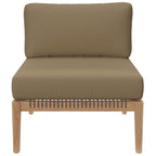 EEI-6121 Clearwater 4-Piece Outdoor Patio Teak Wood Sectional Sofa by Modway
