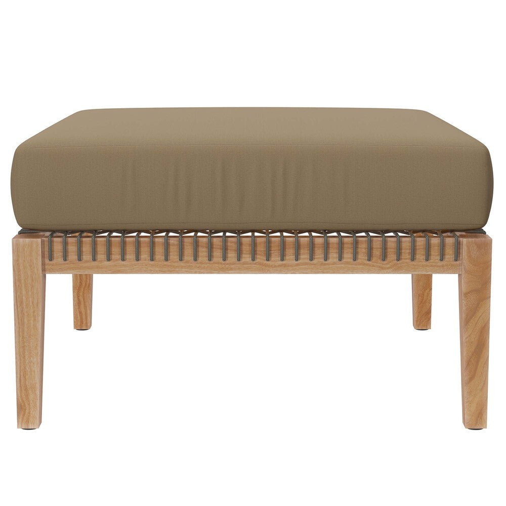 EEI-6121 Clearwater 4-Piece Outdoor Patio Teak Wood Sectional Sofa by Modway