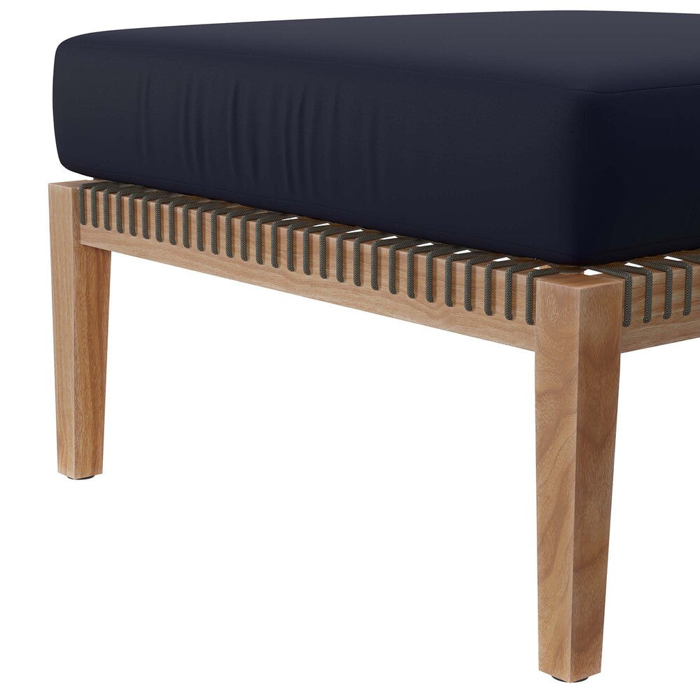 EEI-6121 Clearwater 4-Piece Outdoor Patio Teak Wood Sectional Sofa by Modway