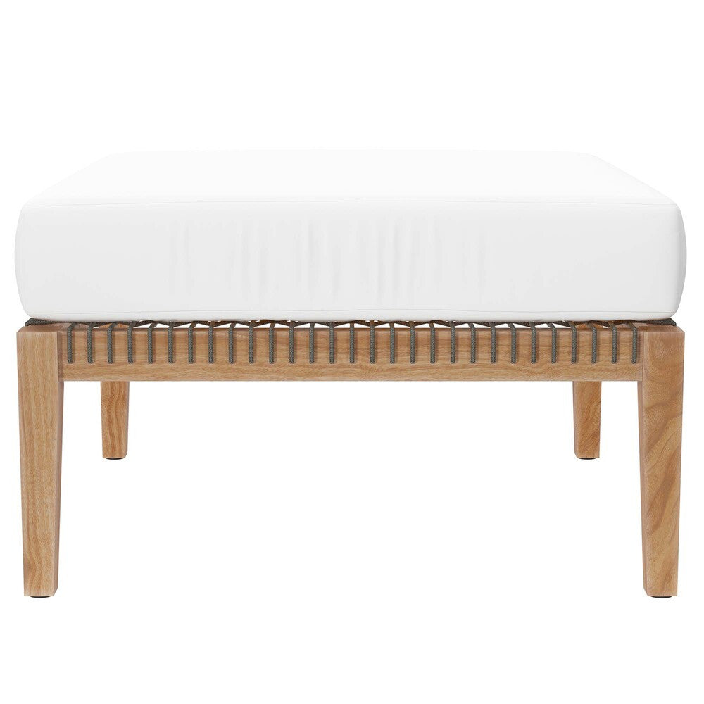 EEI-6121 Clearwater 4-Piece Outdoor Patio Teak Wood Sectional Sofa by Modway