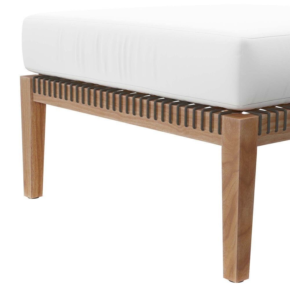 EEI-6121 Clearwater 4-Piece Outdoor Patio Teak Wood Sectional Sofa by Modway