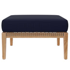 EEI-6122 Clearwater 6-Piece Outdoor Patio Teak Wood Sectional Sofa by Modway