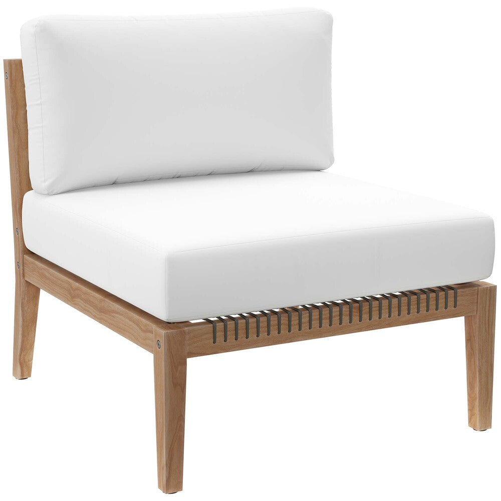 EEI-6122 Clearwater 6-Piece Outdoor Patio Teak Wood Sectional Sofa by Modway
