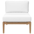 EEI-6125 Clearwater 6-Piece Outdoor Patio Teak Wood Sectional Sofa by Modway