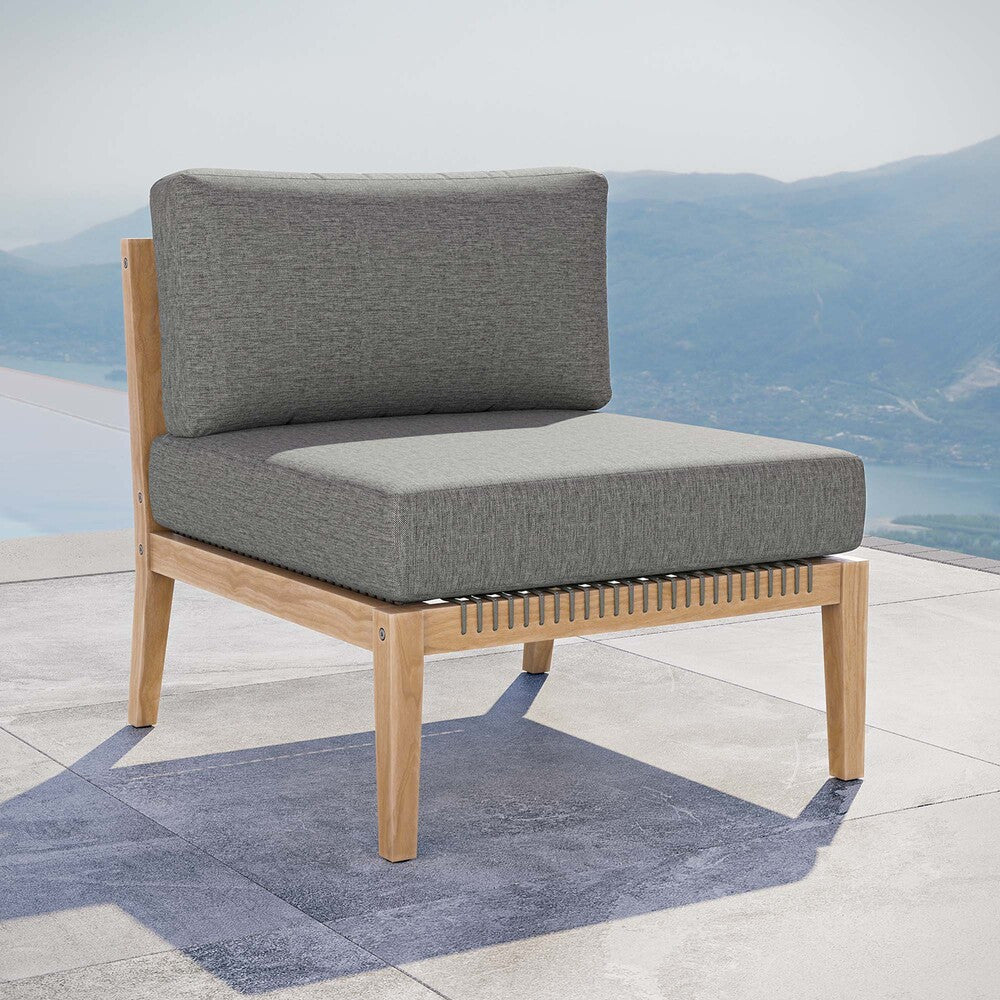 EEI-5856 Clearwater Outdoor Patio Teak Wood Armless Chair by Modway