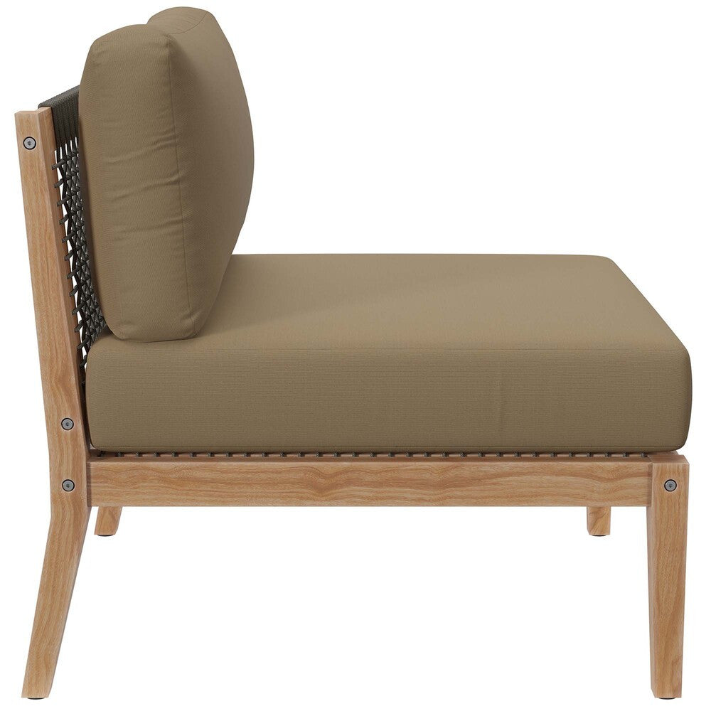 EEI-5856 Clearwater Outdoor Patio Teak Wood Armless Chair by Modway