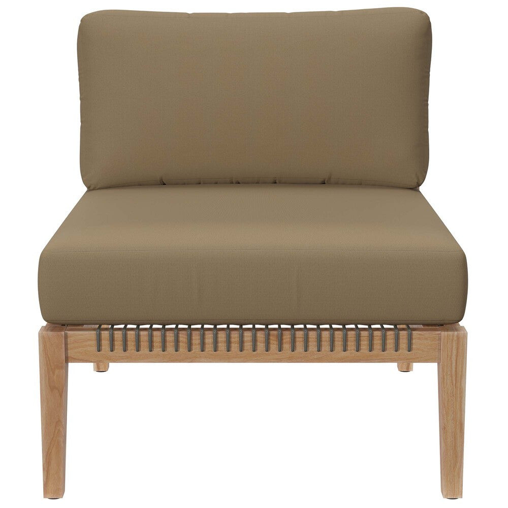 EEI-5856 Clearwater Outdoor Patio Teak Wood Armless Chair by Modway