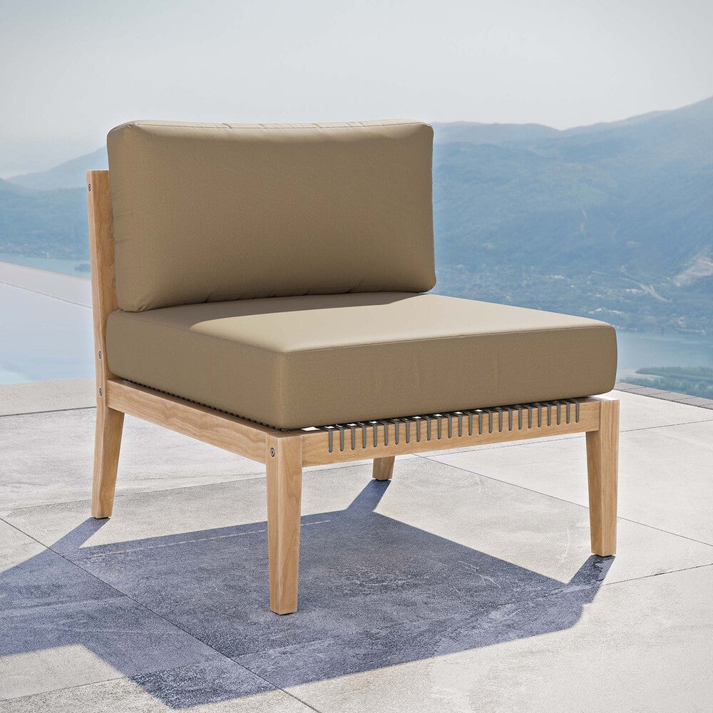 EEI-5856 Clearwater Outdoor Patio Teak Wood Armless Chair by Modway