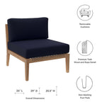 EEI-5856 Clearwater Outdoor Patio Teak Wood Armless Chair by Modway