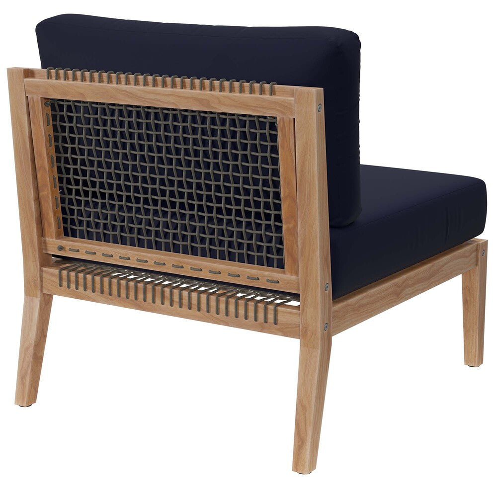 EEI-5856 Clearwater Outdoor Patio Teak Wood Armless Chair by Modway