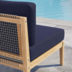 EEI-5856 Clearwater Outdoor Patio Teak Wood Armless Chair by Modway