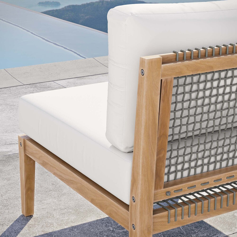 EEI-5856 Clearwater Outdoor Patio Teak Wood Armless Chair by Modway
