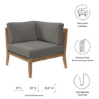 EEI-5855 Clearwater Outdoor Patio Teak Wood Corner Chair by Modway