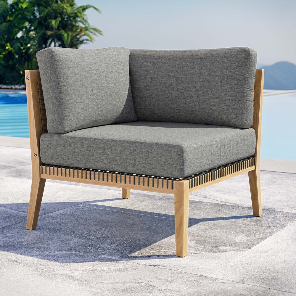 EEI-5855 Clearwater Outdoor Patio Teak Wood Corner Chair by Modway