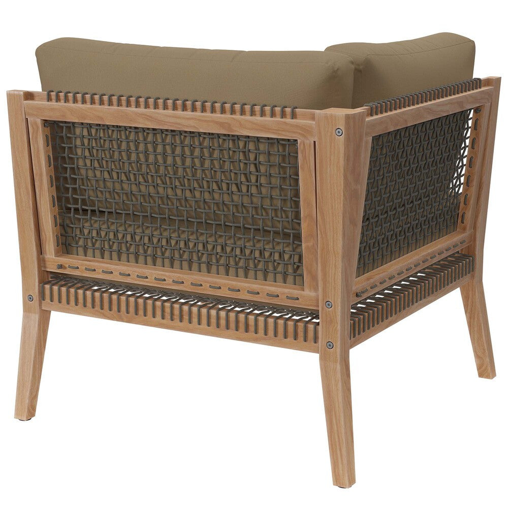 EEI-5855 Clearwater Outdoor Patio Teak Wood Corner Chair by Modway