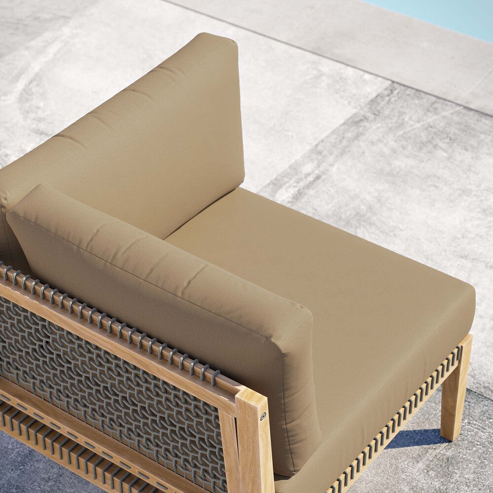 EEI-5855 Clearwater Outdoor Patio Teak Wood Corner Chair by Modway