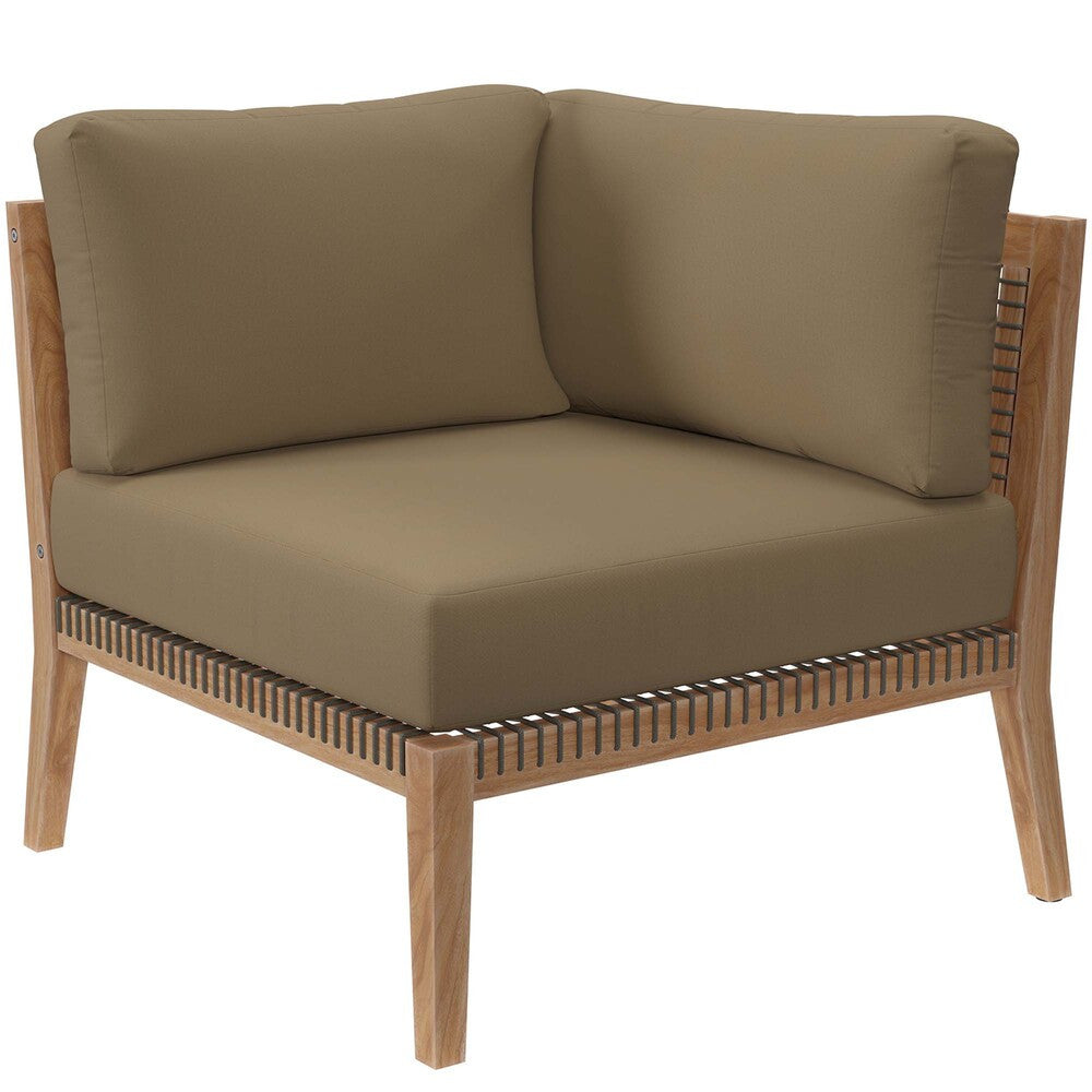 EEI-5855 Clearwater Outdoor Patio Teak Wood Corner Chair by Modway