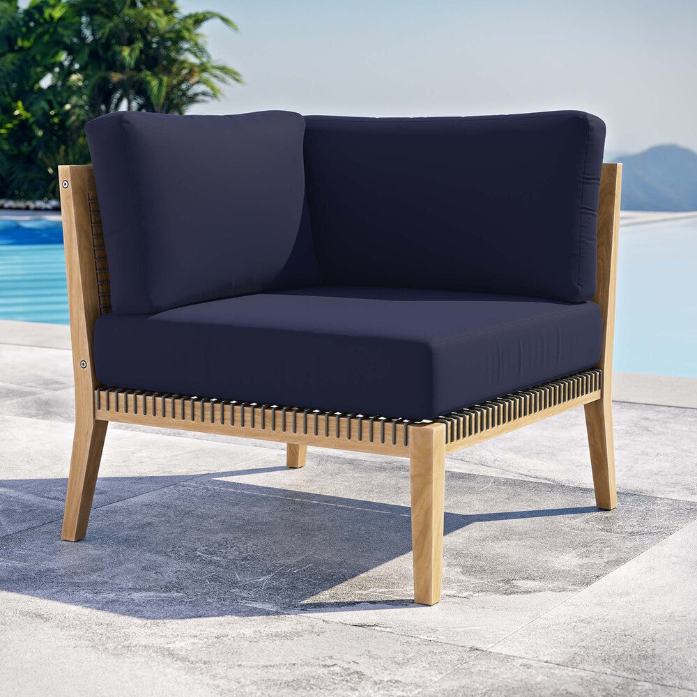 EEI-5855 Clearwater Outdoor Patio Teak Wood Corner Chair by Modway