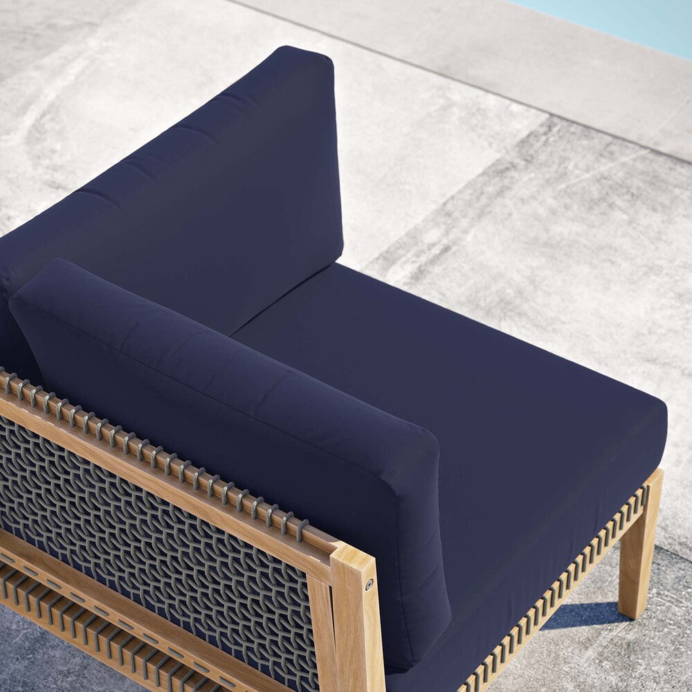 EEI-5855 Clearwater Outdoor Patio Teak Wood Corner Chair by Modway