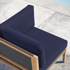 EEI-5855 Clearwater Outdoor Patio Teak Wood Corner Chair by Modway
