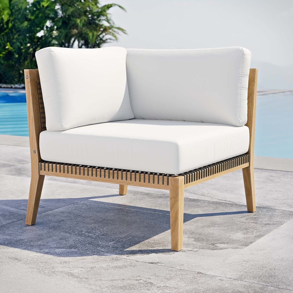 EEI-5855 Clearwater Outdoor Patio Teak Wood Corner Chair by Modway