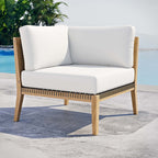 EEI-5855 Clearwater Outdoor Patio Teak Wood Corner Chair by Modway