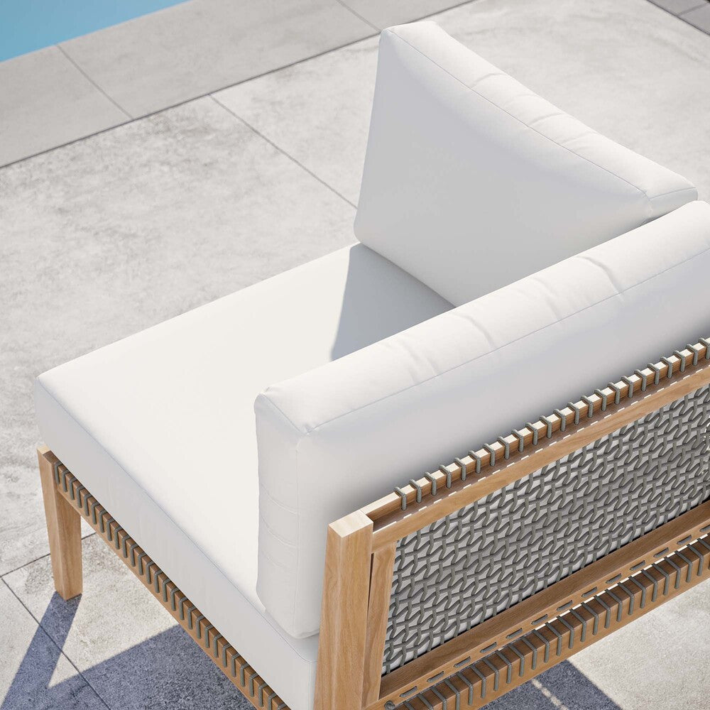 EEI-5855 Clearwater Outdoor Patio Teak Wood Corner Chair by Modway