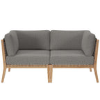 EEI-6119 Clearwater Outdoor Patio Teak Wood Loveseat by Modway