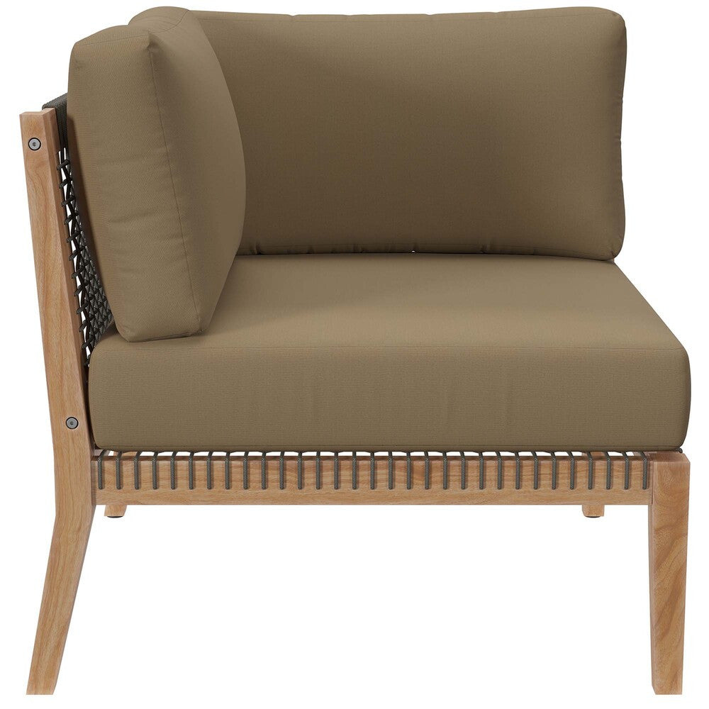 EEI-6119 Clearwater Outdoor Patio Teak Wood Loveseat by Modway